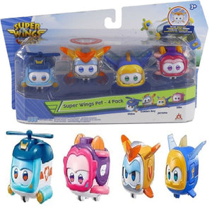 Super Wings Super Pets 4-Pack Super Pets Jerome Golden Boy Shine Ellie Plane