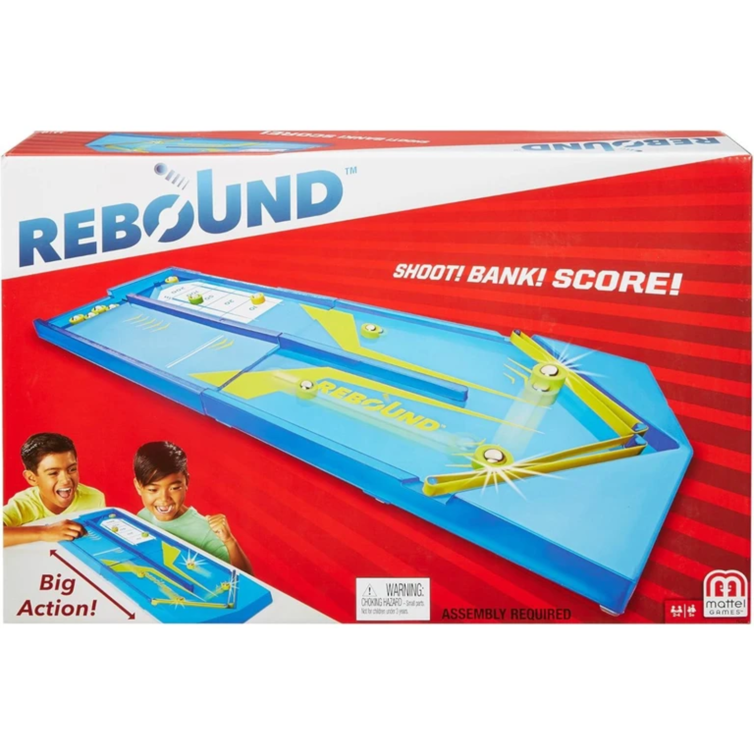Mattel Rebound Flick & Score Game – Kids Tabletop Skill Toy Ages 6+ Family Fun