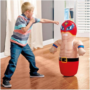 Intex 3D Inflatable Punching Bop Bag Water-weighted Base Indoor Outdoor Play