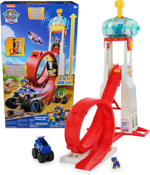 Paw Patrol Rescue Wheels Super Loop Tower HQ Vehicle Launch Race Track Play Gift