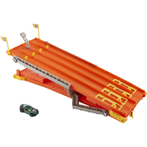 Hot Wheels 4 Lane Elimination Race Track Set with Car Vehicle Playset Ages 4+