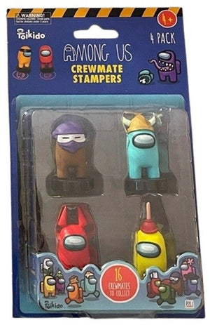 Among Us Crewmate Stampers Single 4 Pack Assortment Figures Video Game Play Gift