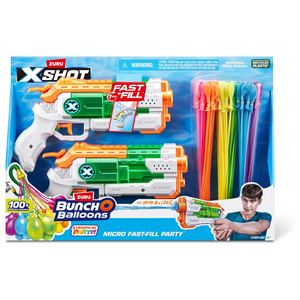 Zuru Xshot Fast Fill Micro Fast Fill 2 Pack with 3pk Bunch o Balloons Water New