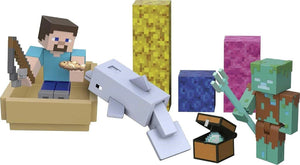Minecraft Dolphins Adventure Treasure Pack Hunt Story Pack Ages 6+ Toy Figures