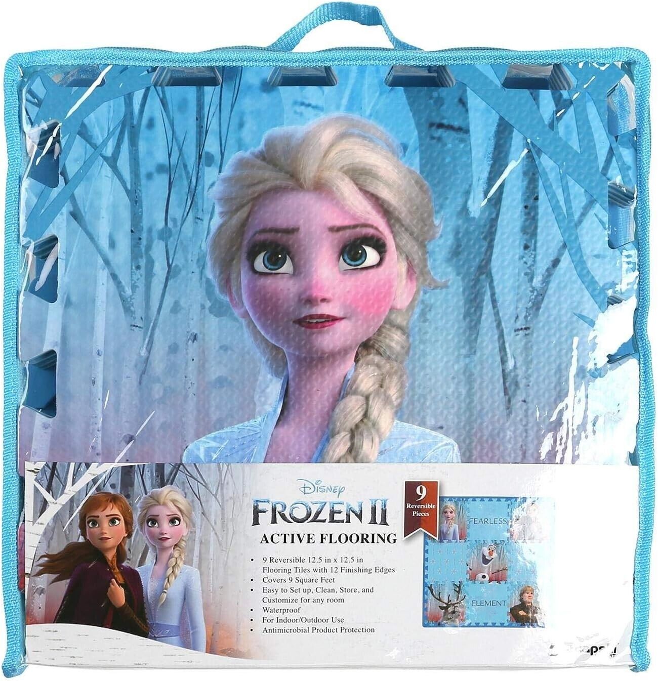 Disney Frozen 9 Square Feet Active Flooring 9 Tiles Elsa Queen Play Gift