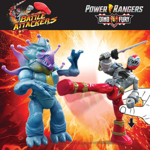 Power Rangers Dino Fury Battle Attackers Red Ranger vs Doomsnake Action Figure 