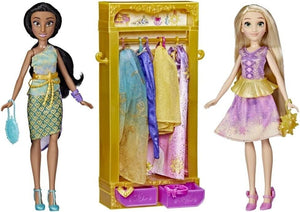 Disney Princess Life Ultimate Fashions Wardrobe Jasmine Rapunzel Fashion Dolls