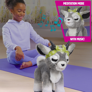 FurReal Daisy Yoga Goat Interactive Plush Toy 60+ Sounds Moves Fun 4+ Kids