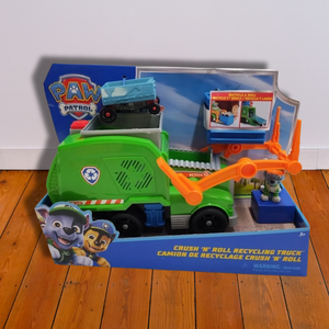 Paw Patrol Rocky Deluxe Recycling Truck Vehicle with Figure Kids Toy Ages 3+Play