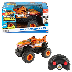 Hot Wheels Monster Trucks RC Tiger Shark 1:24 Remote Control Car Toy Age 4+