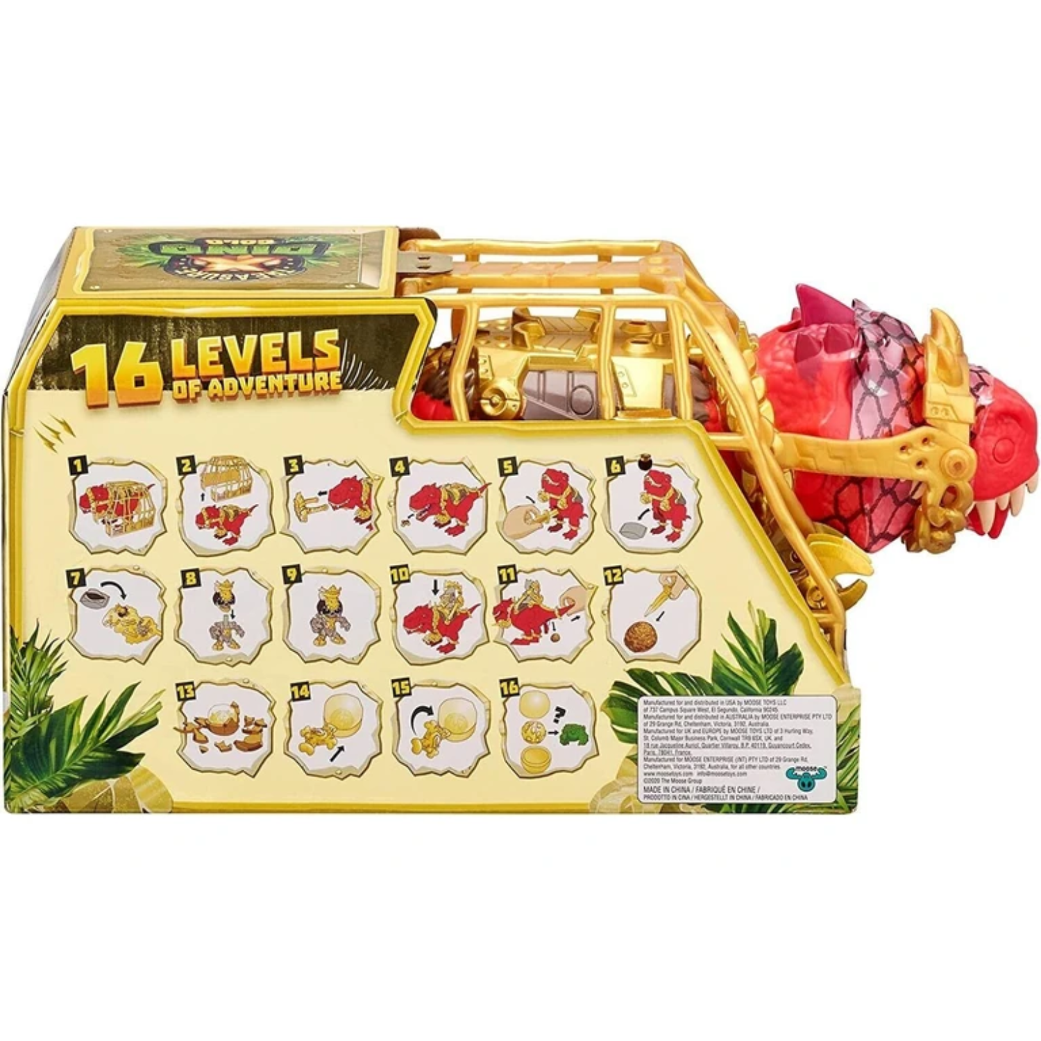 Treasure X Dino Dissection Action Figure T-Rex Dinosaur Gold Hunter Gear Armour