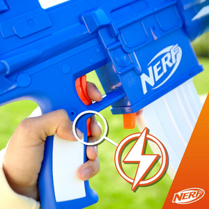 Nerf Fortnite Blue Shock Blaster Motorized Dart Shooter Auto 10 Dart Rapid Fire