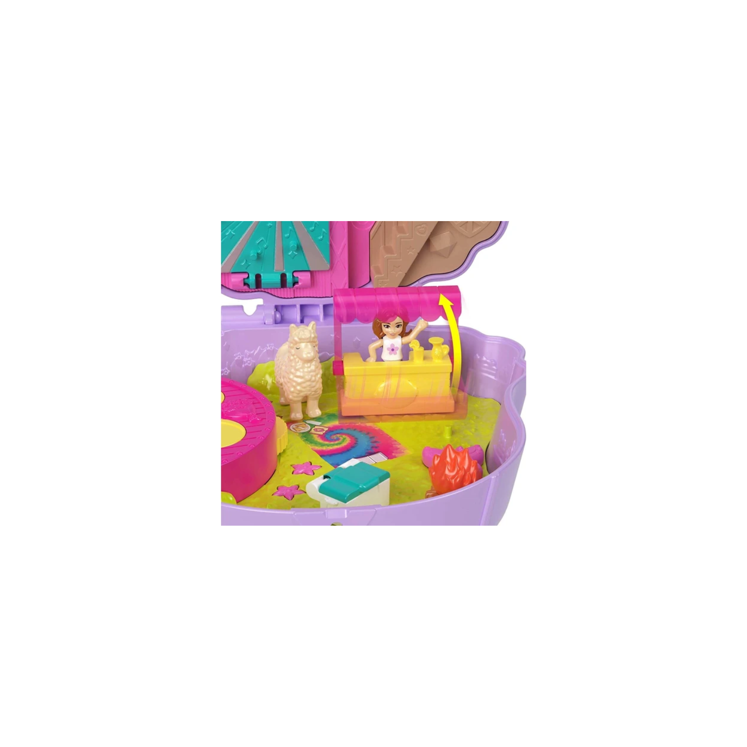 Polly Pocket World - Llama Compact - Pop and Swap Feature 5 Reveals