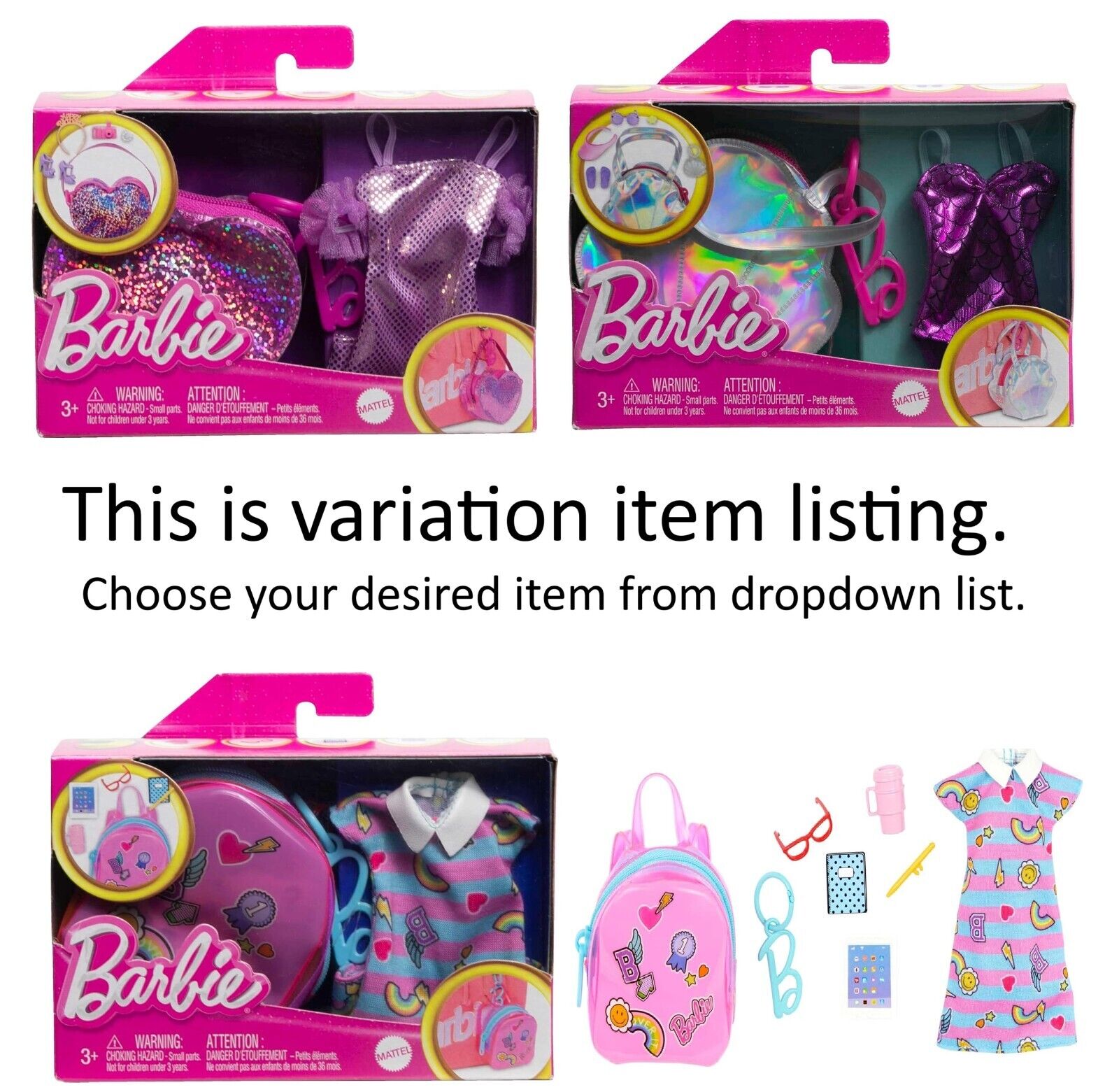 Barbie Premium Fashion Clothes Deluxe Bag Birthday School Outfit Swimsuit Beach
