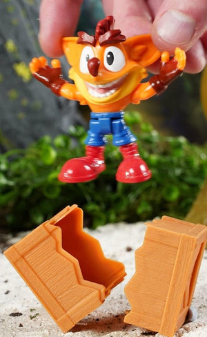 Crash Bandicoot Boulder Dash Diorama Action Figure 2.5-Inch Size New Toy