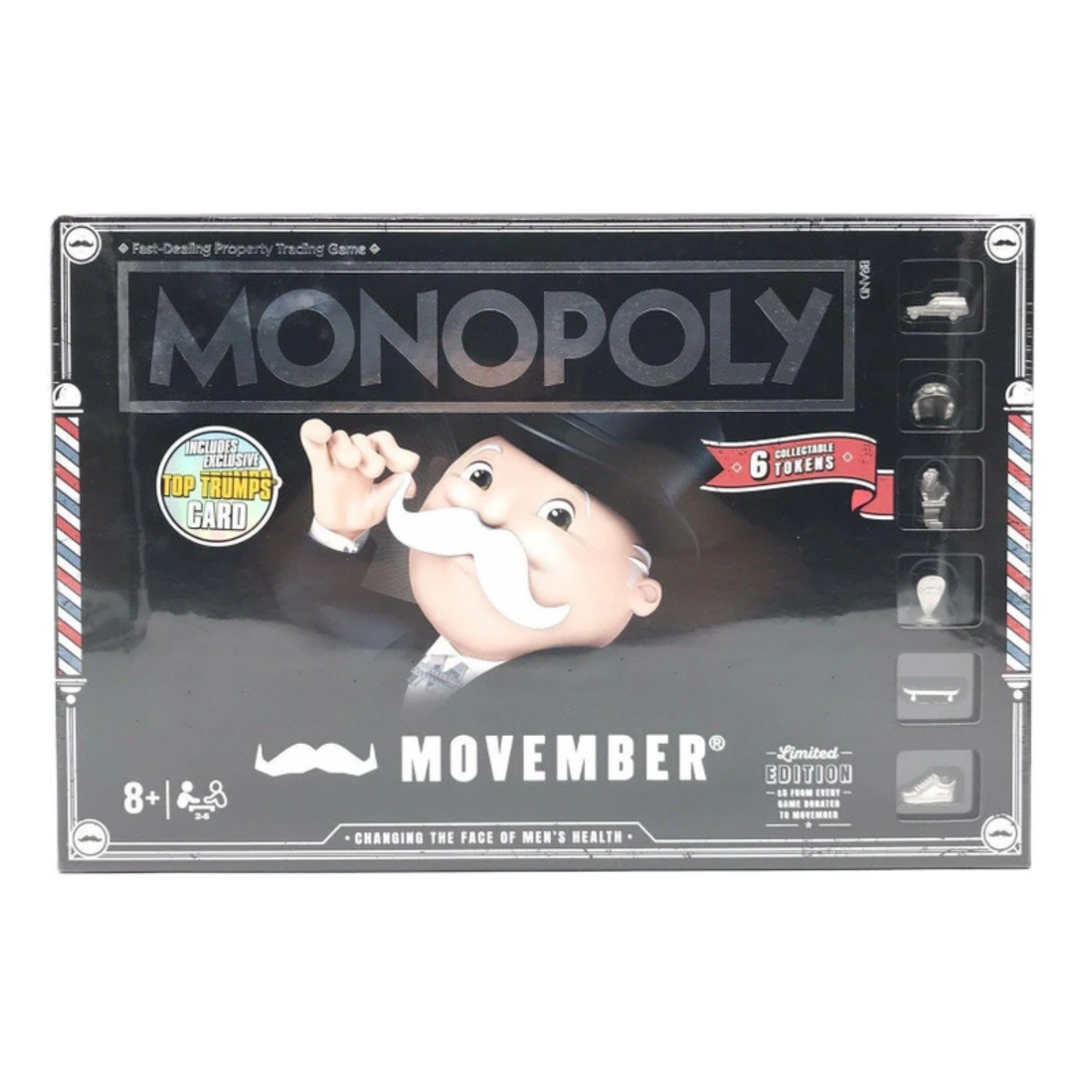 Monopoly Movember Limited Edition Board Game Ages 8+ Toy Play