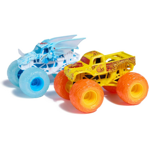 Monster Jam Fire & Ice 2 Pack Whiplash vs Dragonoid Die-Cast Trucks 1:64 Scale