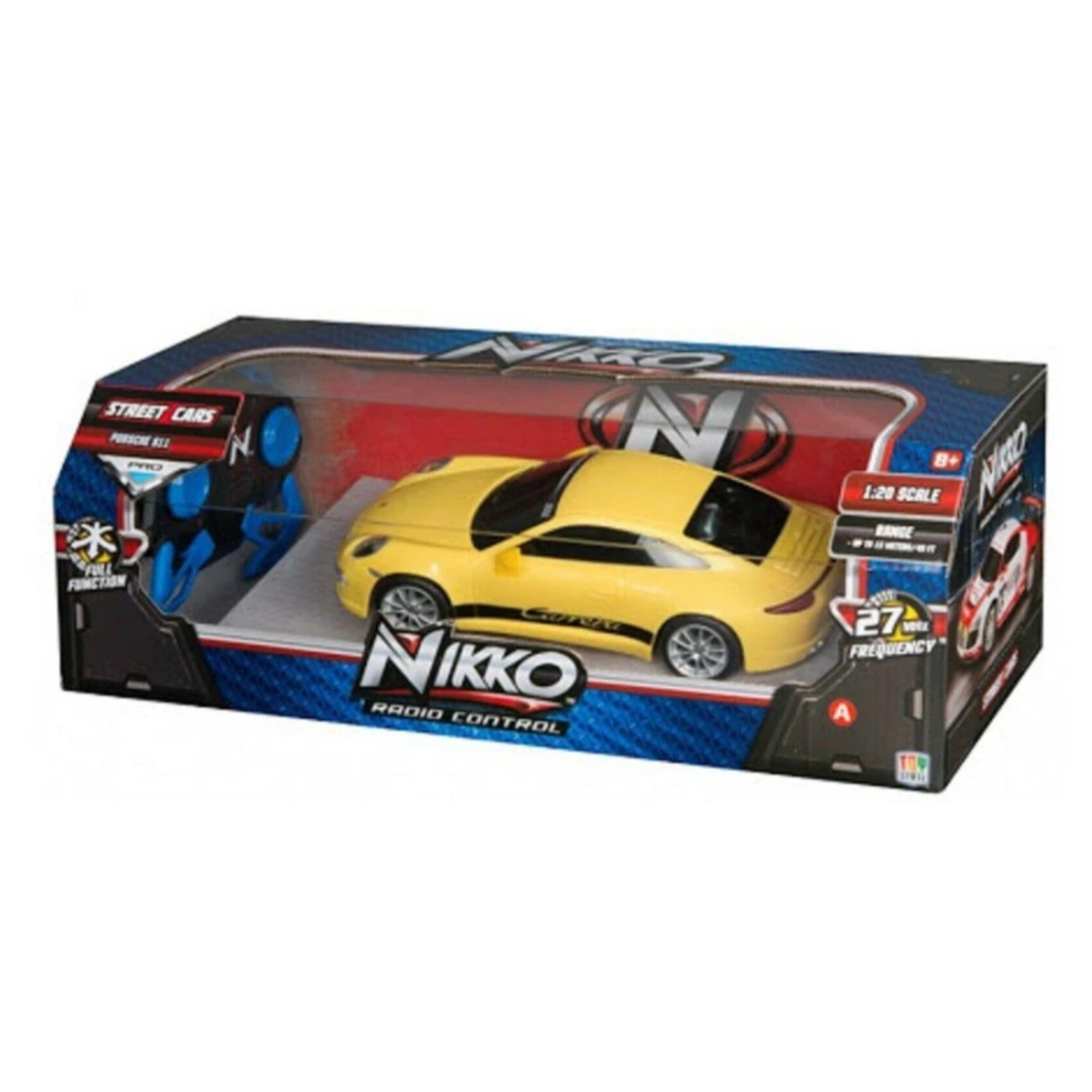 Nikko Sports Porsche Carrera 911 Remote Control Car 1:20 Scale Radio Control