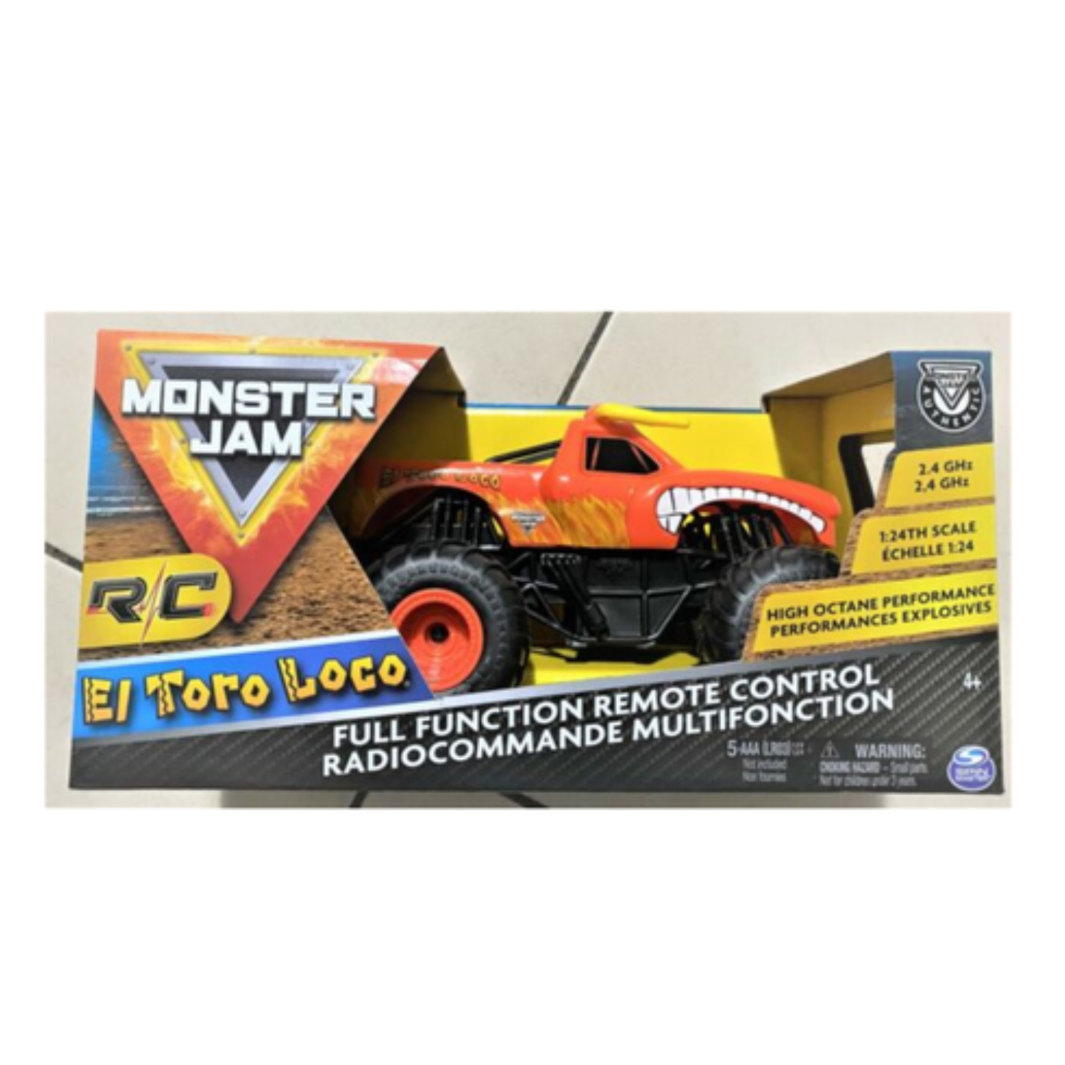 Monster Jam Official 1:24 RC Monster Truck, El Toro Loco, Ages 4+