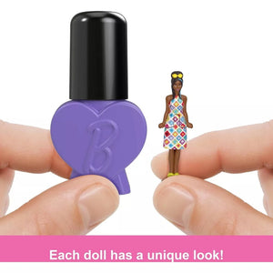 Barbie Surprise Mini BarbieLand Fashionista 1.5" Doll in Nail Polish Container