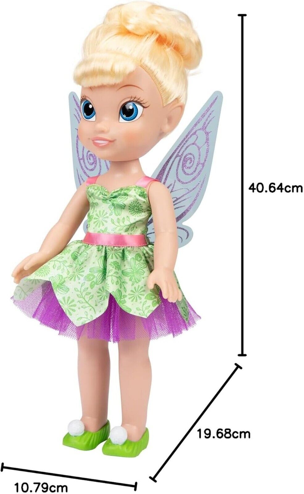 Disney Fairies Tinker Bell Large Doll 14" Green Dress Pretend Play Gift Fairy