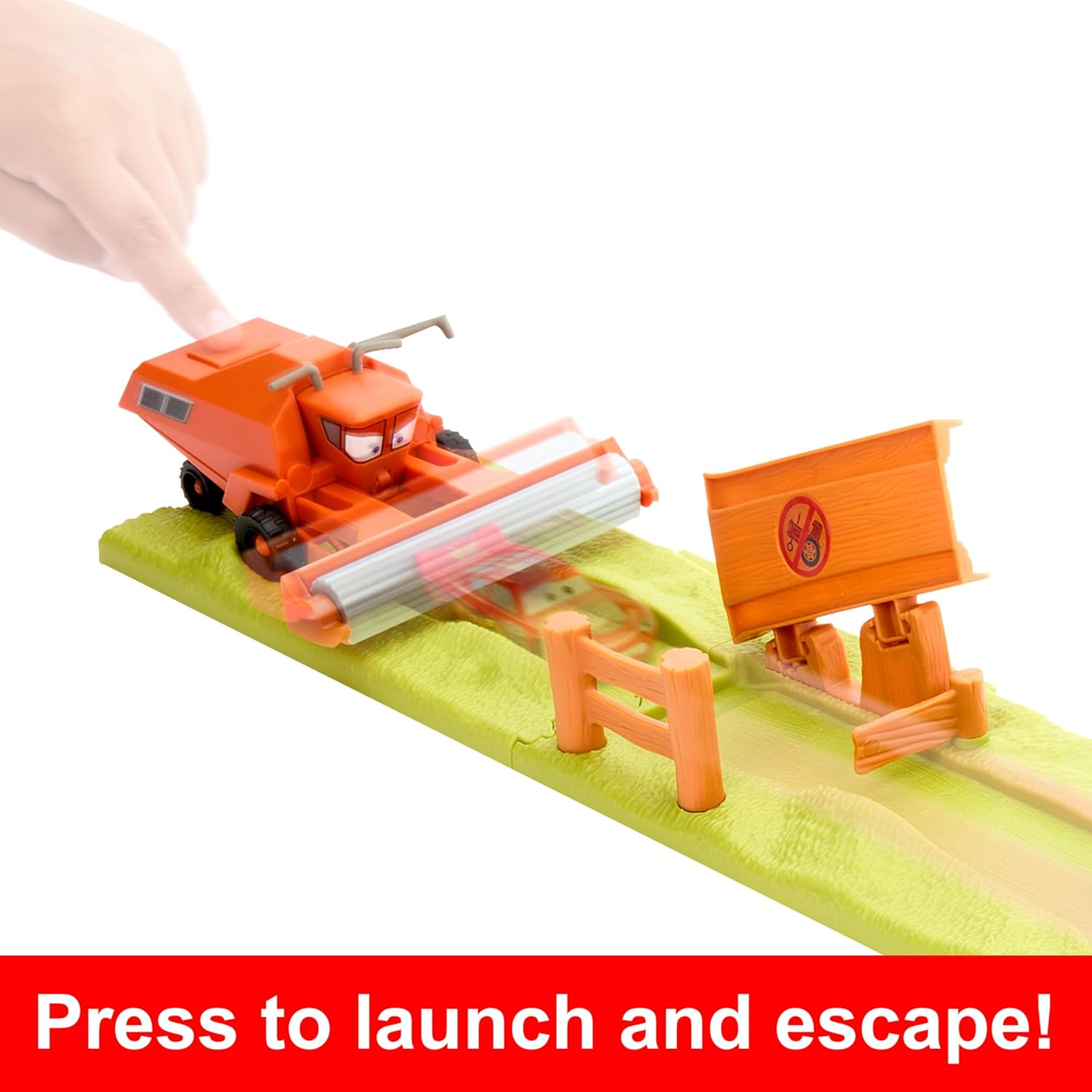 Disney Pixar Cars Playset Frank Escape & Stunt Race Lightning Mcqueen