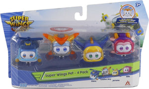 Super Wings Super Pets 4-Pack Super Pets Jerome Golden Boy Shine Ellie Plane