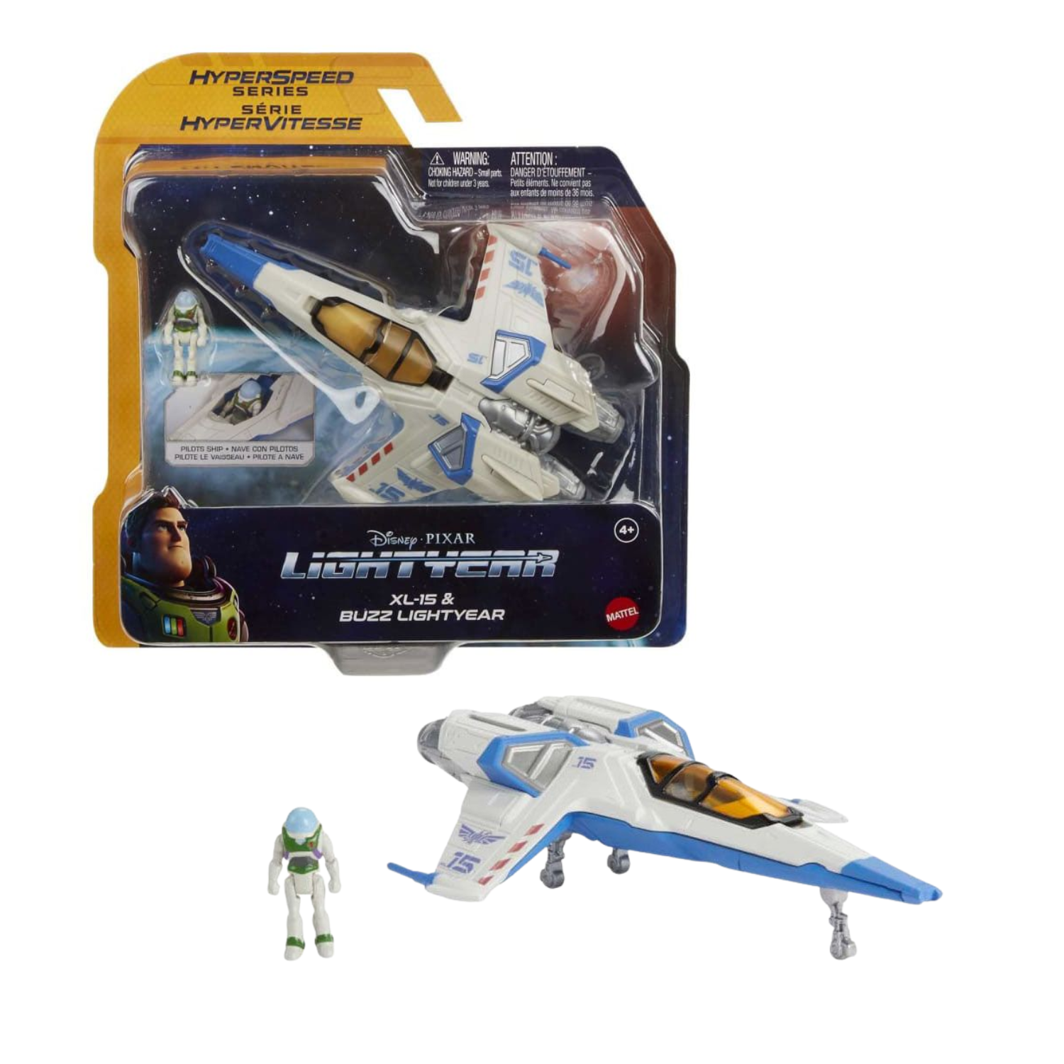 Lightyear Pixar XL 15 Hyperspeed Ship with Buzz Figure Space Play Actions