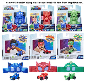 PJ Masks Hero Car And Mask Set Catboy Gekko Owlette Race Play