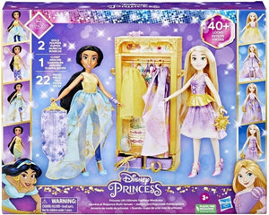 Disney Princess Life Ultimate Fashions Wardrobe Jasmine Rapunzel Fashion Dolls