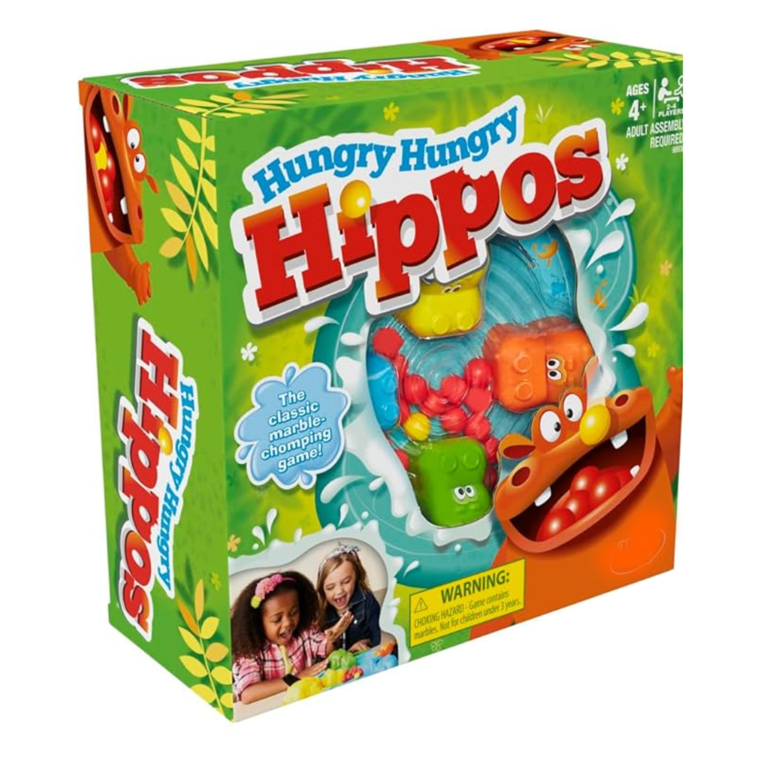 Hungry Hungry Hippos Classic Marble Chomping Family Board Game for Kids Ages 4+