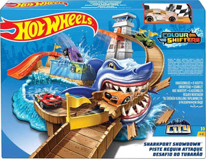 Hot Wheels Color Shifters Sharkport Showdown Ages 4+ New Toy Water Race Track
