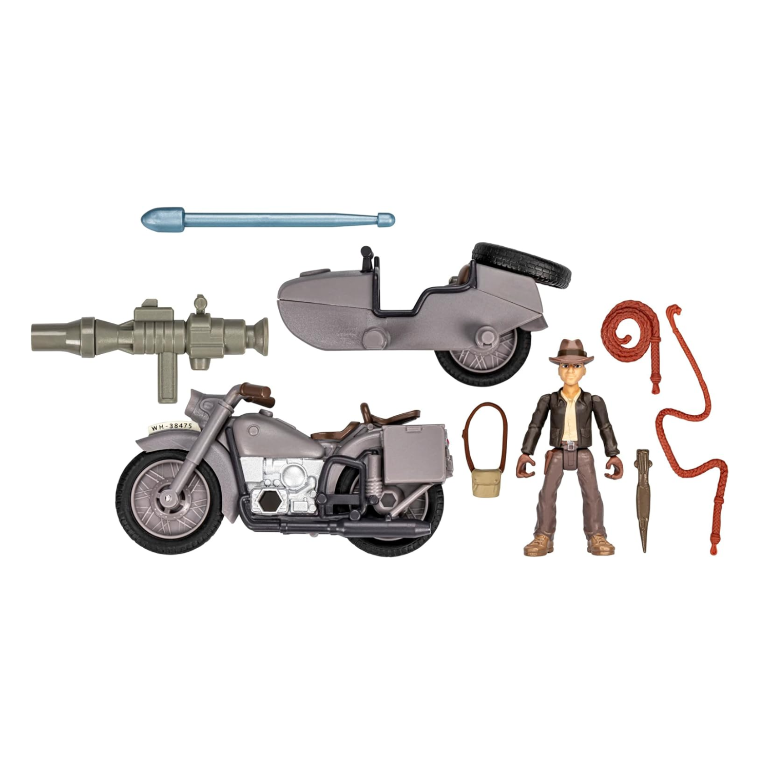 Indiana Jones Worlds Adventure Indiana Jones Motorcycle Sidecar Action Figure 4+