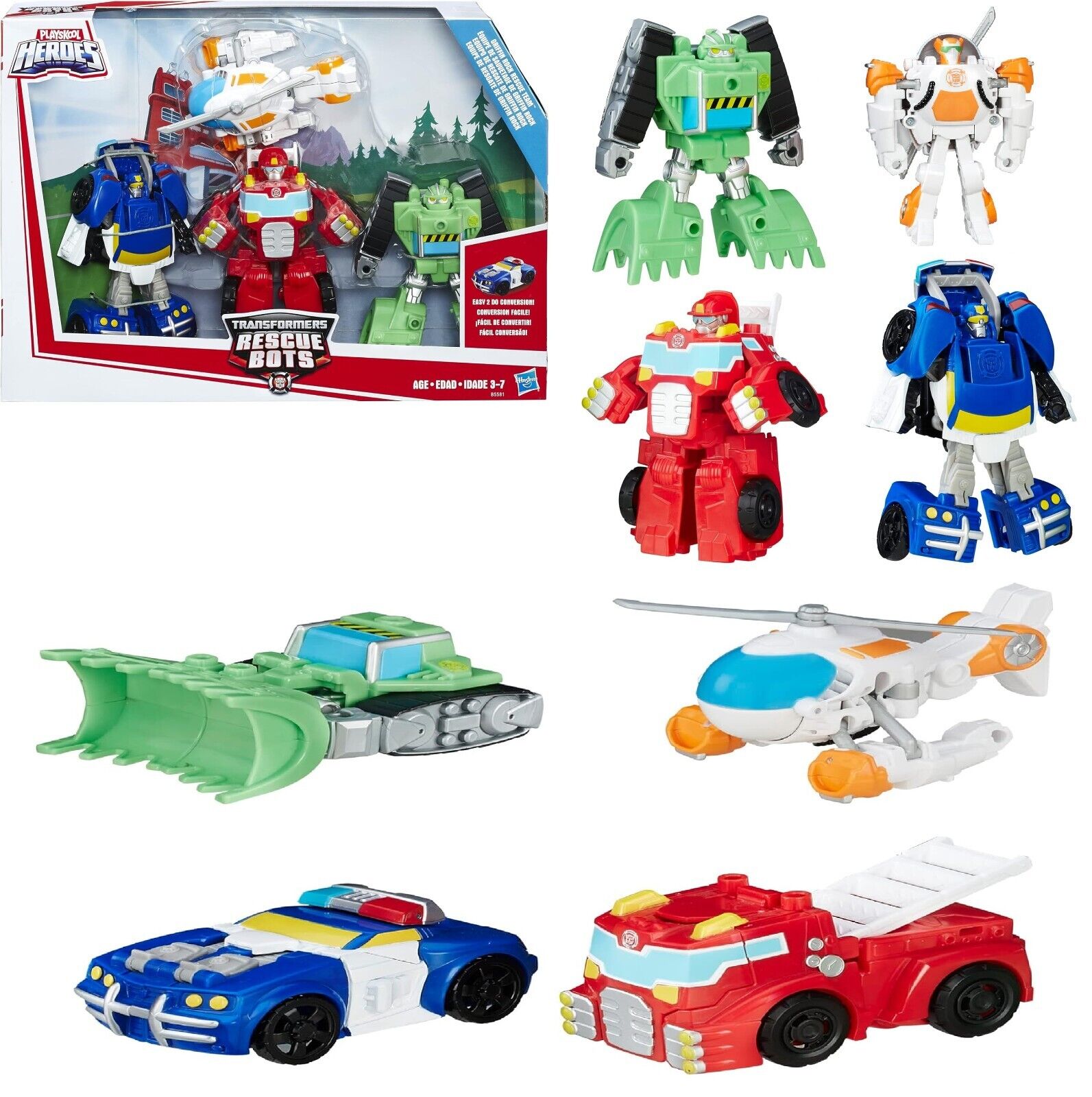 Playskool Heroes Transformers Rescue Bots Griffin Rock Rescue Team New Toy Robot