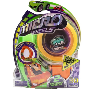 Micro Wheels Stunt Pack Mini Racing Car Set Assorted Race Fast Loop Track Gift