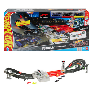 Hot Wheels Formula 1 Grand Prix Circuit Track Set with Three 1:64 Cars