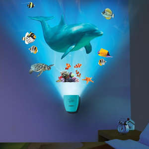 Wild Walls Dolphin Voyage Light & Sound Wall Decal Set Underwater Room Decor