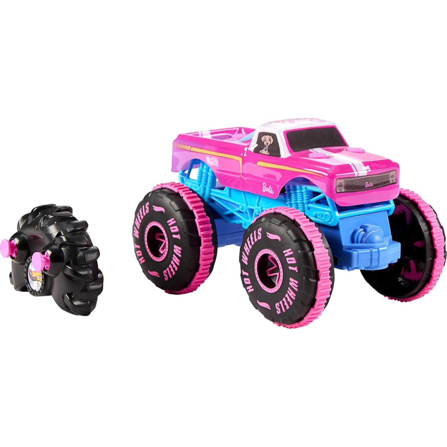 Hot Wheels Barbie Monster Trucks RC Pink Truck Grip Action Tires Off-Road 4+