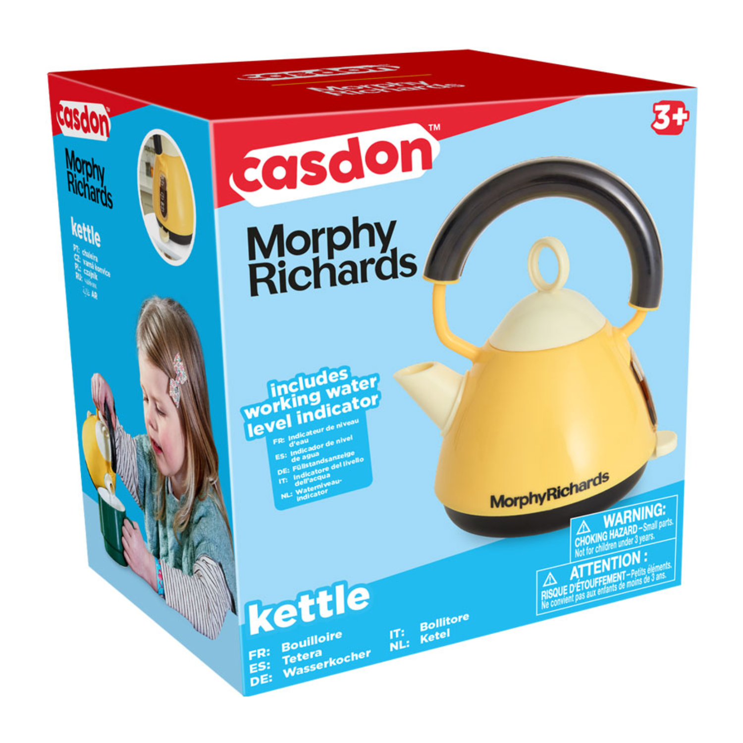 Casdon Morphy Richards Toy Kettle Play Kitchen Accessory Realistic Brew Action