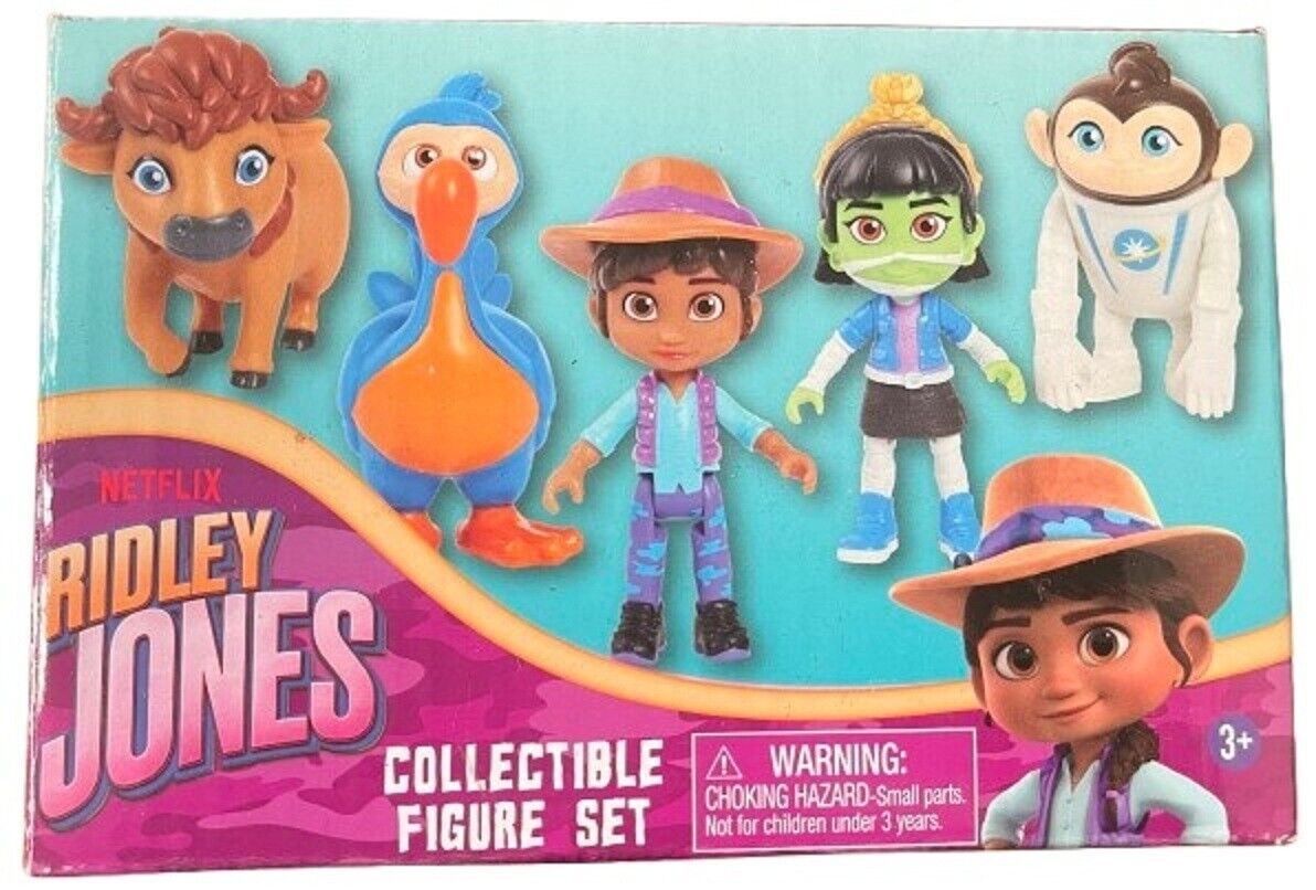 Just Play Netflix Ridley Jones Collectible Figure Set 5-Pack Mummy Monkey Gift