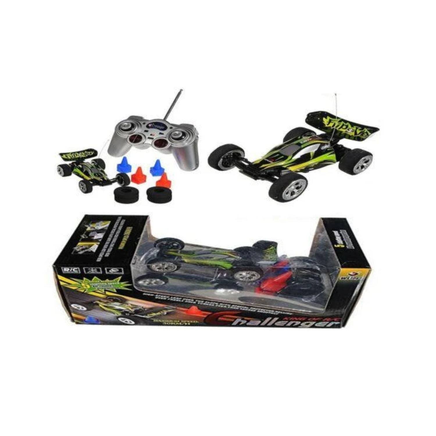 WL Toys King of RC Ages 5+ Toy Challenger IR Remote Control Car Mini Buggy Race