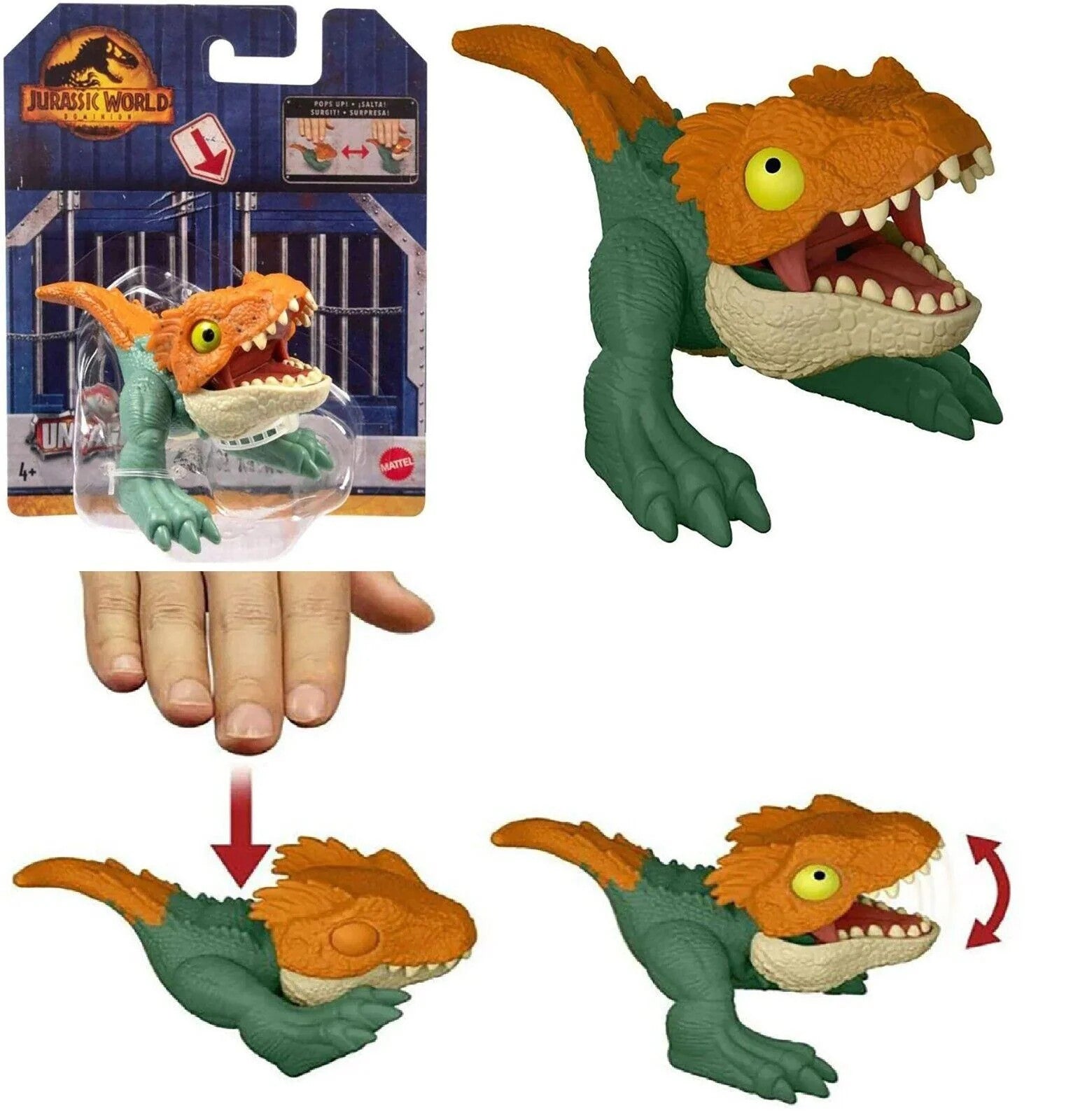 Jurassic World Moros Intrepidus Uncaged Wild Pop Ups Dinosaur Ages 4+ New Dino