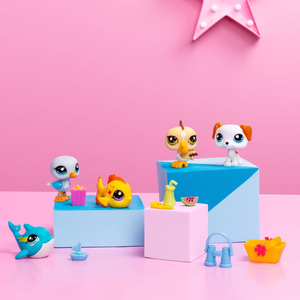 Littlest Pet Shop Beach Besties Collector Pack 5 Pets with Accessories Card 4+