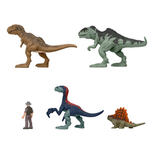 Jurassic World Dominion Minis Battle Pack Dinosaur Figures 4 Dinosaurs 1 Human