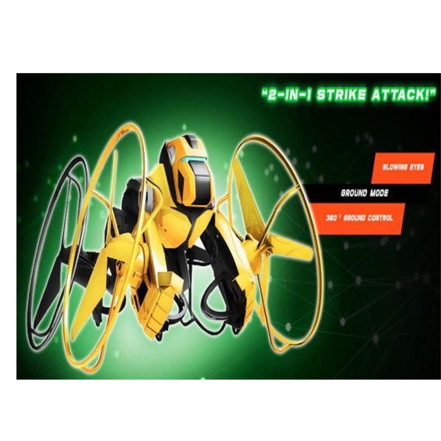 Drone Force Morph Zilla Land Air Plane 8+ Toy Play Helicopter 2.4G IR RC Gift