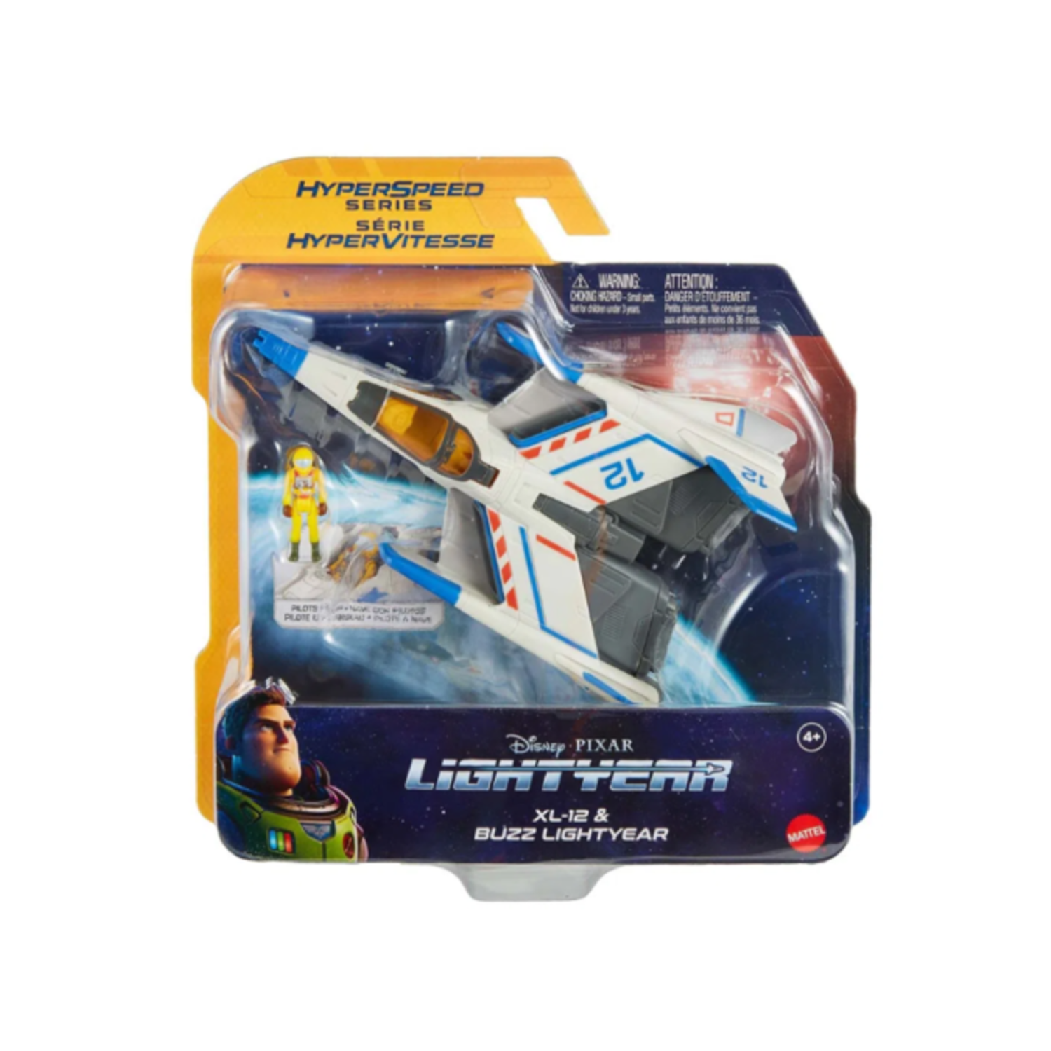 Disney Pixar Lightyear XL-12 Jet with Buzz Hyperspeed Series Spaceship Toy