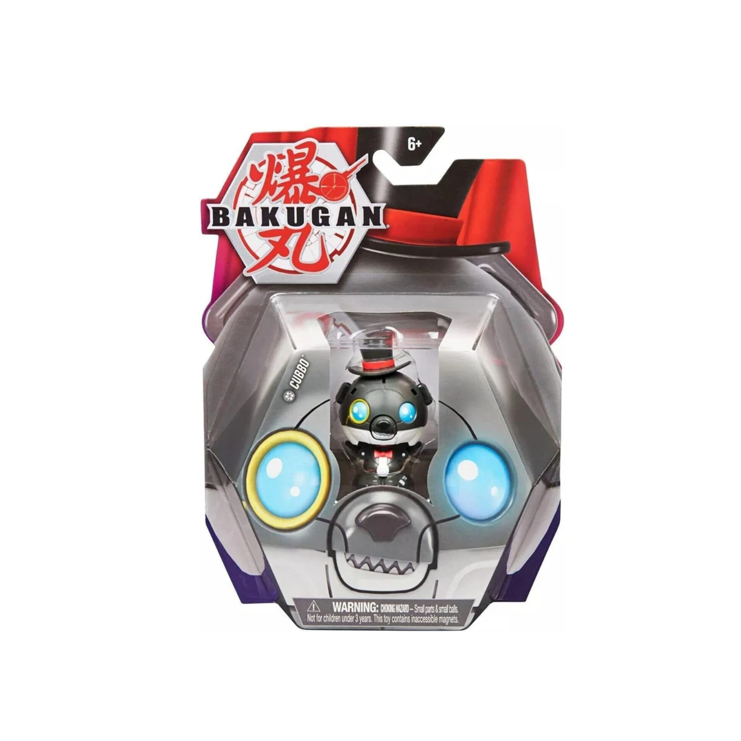 Bakugan Cubbo Tuxedo 2" Core Figure 2021 Darkus Toy with BakuCores & Card