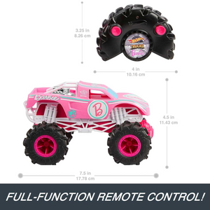 Hot Wheels Barbie Monster Truck RC Car 1:24 Scale Remote Control Vehicle Kids 4+