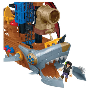 Fisher-Price Imaginext Shark Bite Pirate Ship Playset with Figure Kids Toy 3+