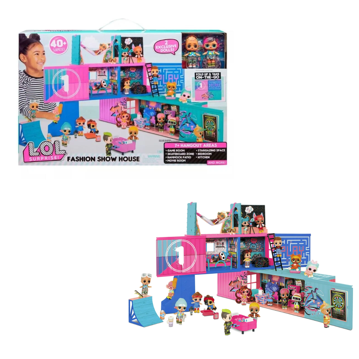 L.O.L. Surprise Fashion Show House Playset 40+ Surprises 2 Exclusive Dolls 4+
